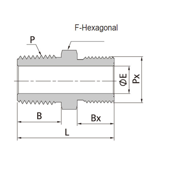 Hexagonal male thread connector - Ideal Power